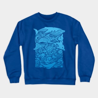 Aquatic Blues 2 Crewneck Sweatshirt